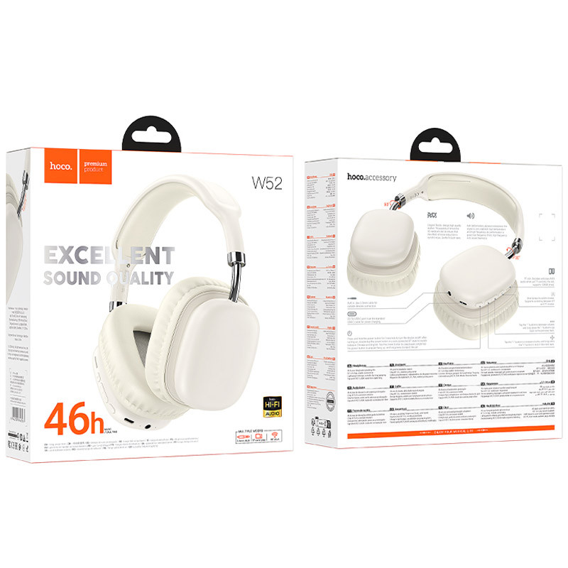 Накладні бездротові навушники Hoco W52 Wonderful на малюнкі №3