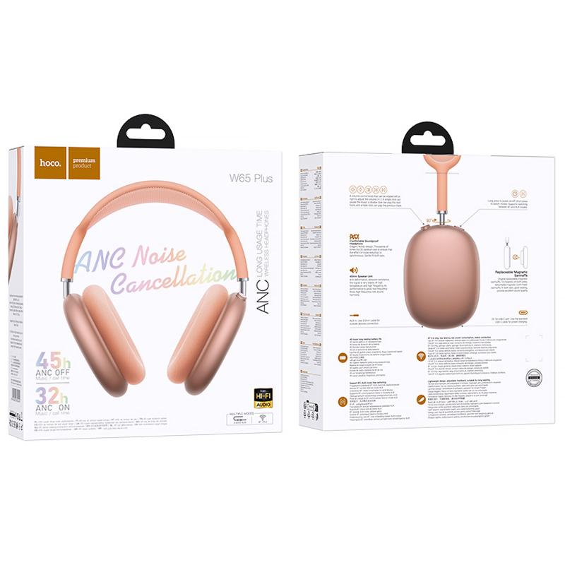 Накладні бездротові навушники Hoco W65 Plus Happy ANC на малюнкі №4