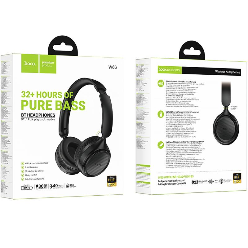 Накладні бездротові навушники Hoco W66 Wave на малюнкі №4