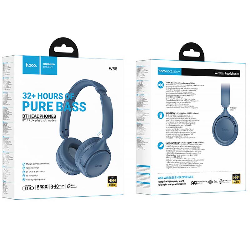 Накладні бездротові навушники Hoco W66 Wave на малюнкі №4