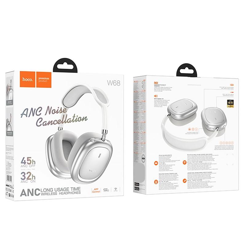 Накладные беспроводные наушники Hoco W68 Calma ANC (App) на картинке №2