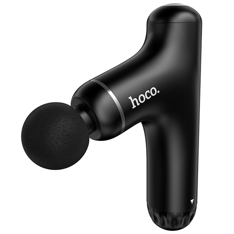 Перкуссионный масажер Hoco HP55 + 5 насадок, Black 6, купити оптом з доставкою