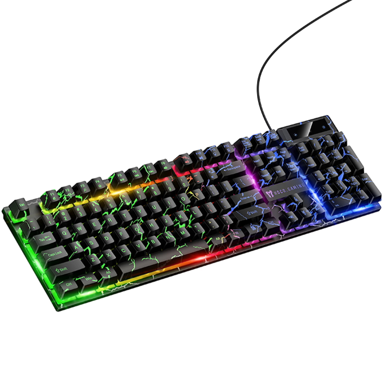 Клавиатура проводная Hoco GM701 Trofeo RGB (English Version) на картинке №1