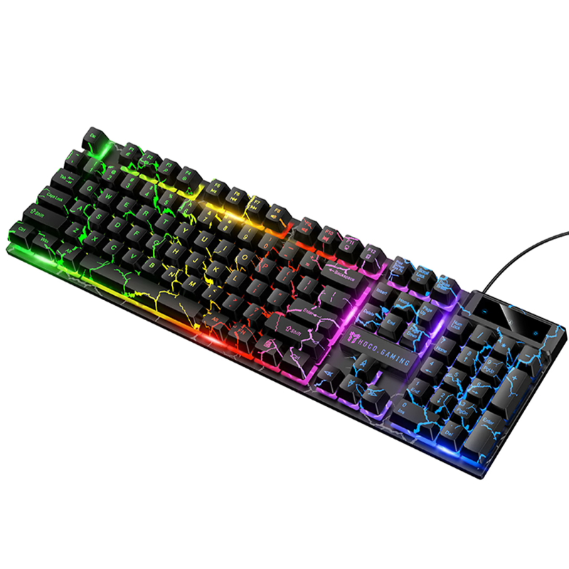Клавиатура проводная Hoco GM701 Trofeo RGB (English Version) на картинке №6