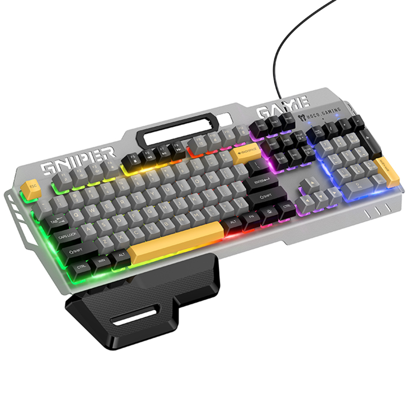 Клавиатура проводная Hoco GM702 Vistoso RGB (English Version), купить оптом с доставкой