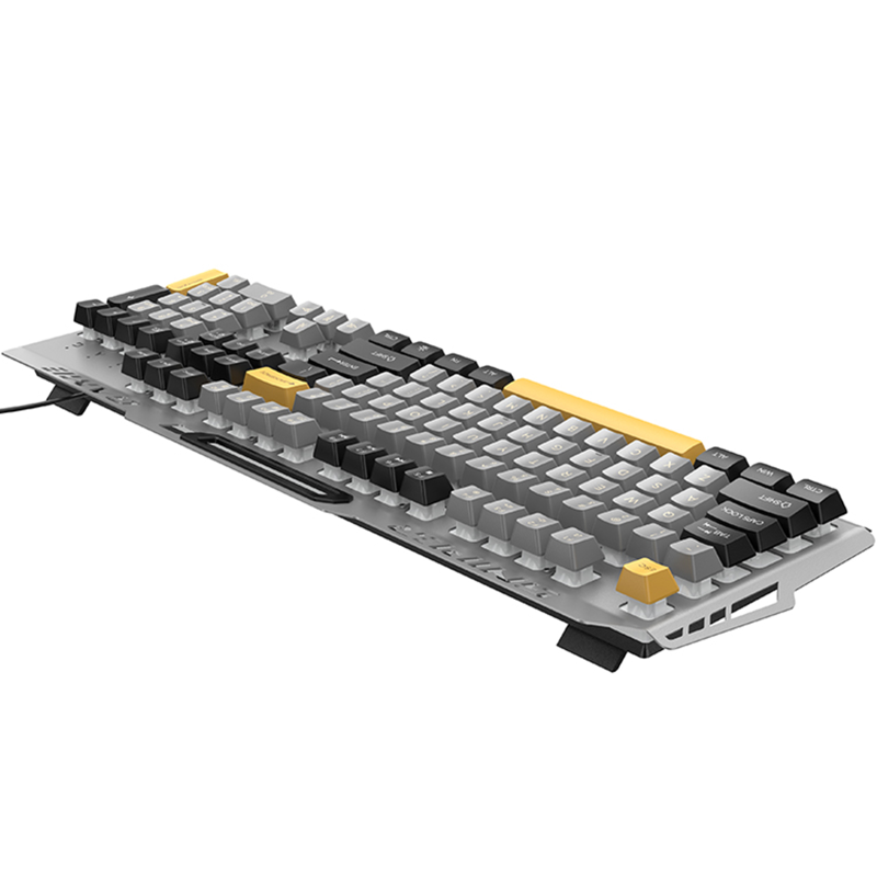 Клавиатура проводная Hoco GM702 Vistoso RGB (English Version), Gray / Black 3, купить оптом с доставкой