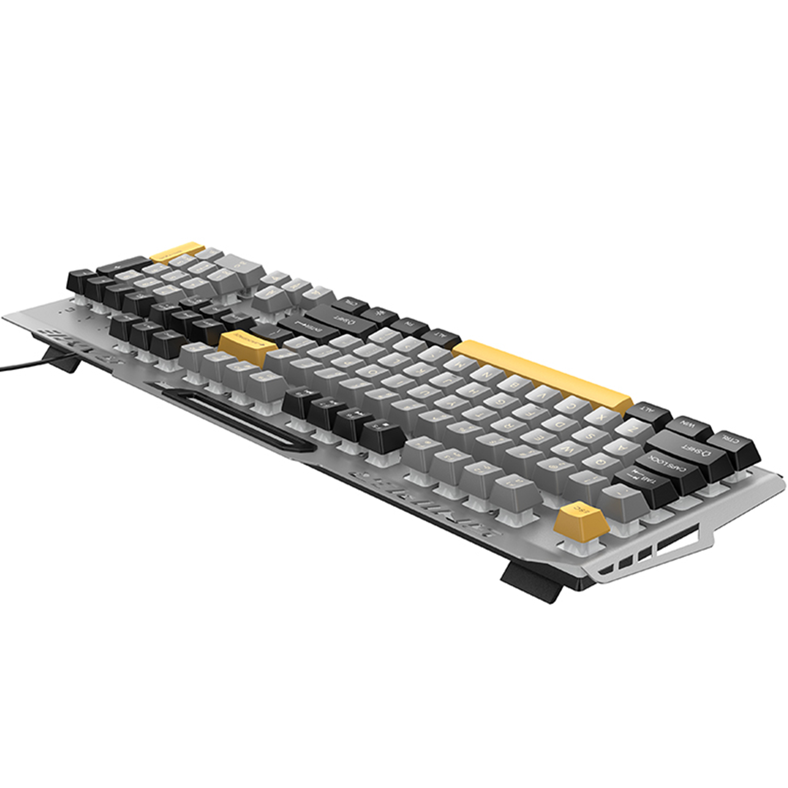 Клавиатура проводная Hoco GM702 Vistoso RGB (English Version), Gray / Black 3, купить оптом с доставкой