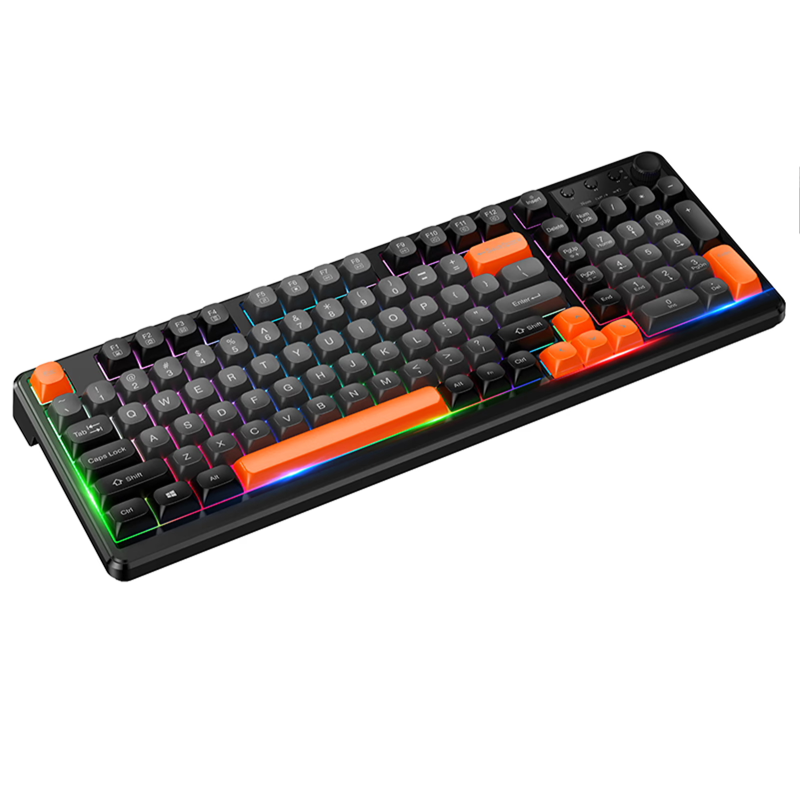 Клавиатура беспроводная Hoco GM751 Elegante mini RGB 2.4G (English version), Jazz black 4, купить оптом с доставкой