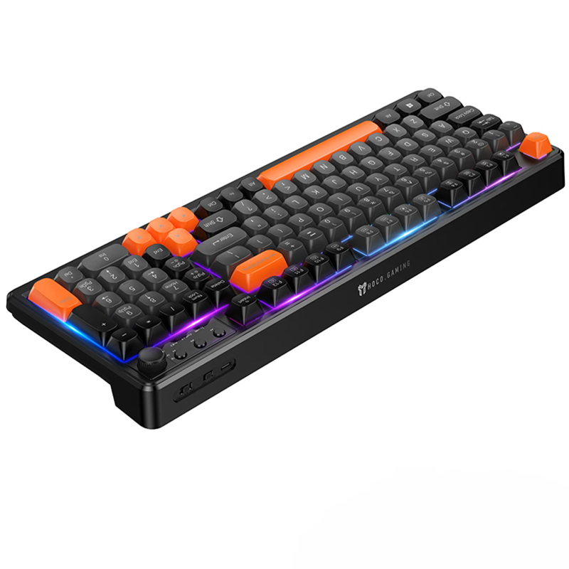 Клавиатура беспроводная Hoco GM751 Elegante mini RGB 2.4G (English version), Jazz black 5, купить оптом с доставкой