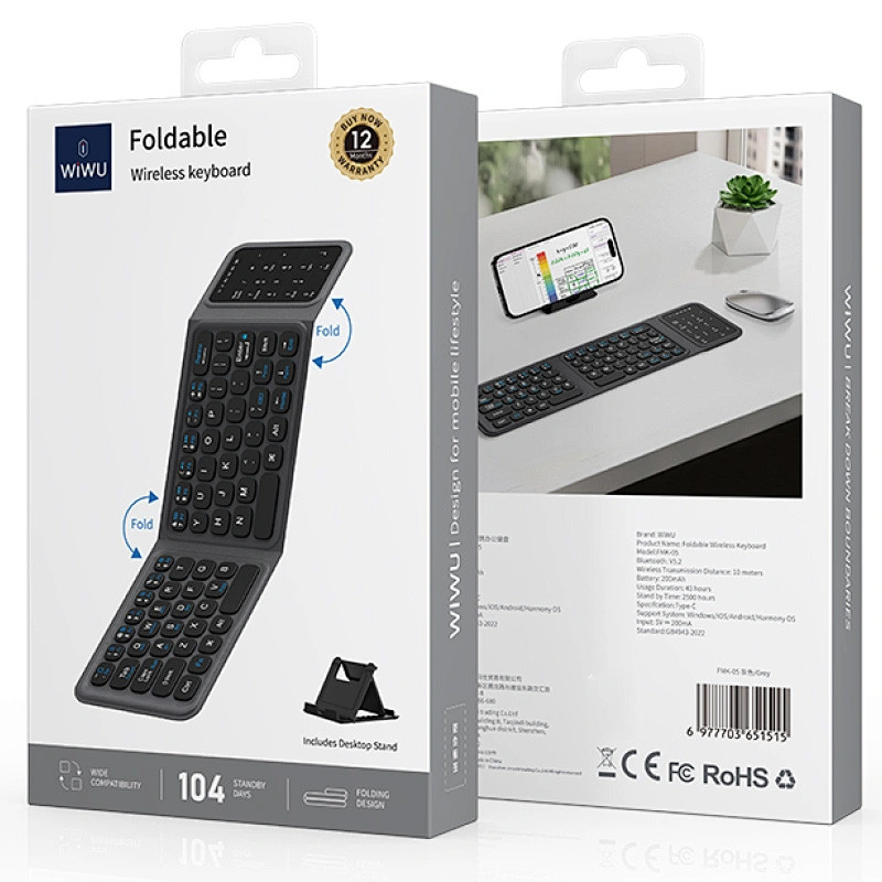 Складна бездротова клавіатура WIWU FMK-05 на малюнкі №7