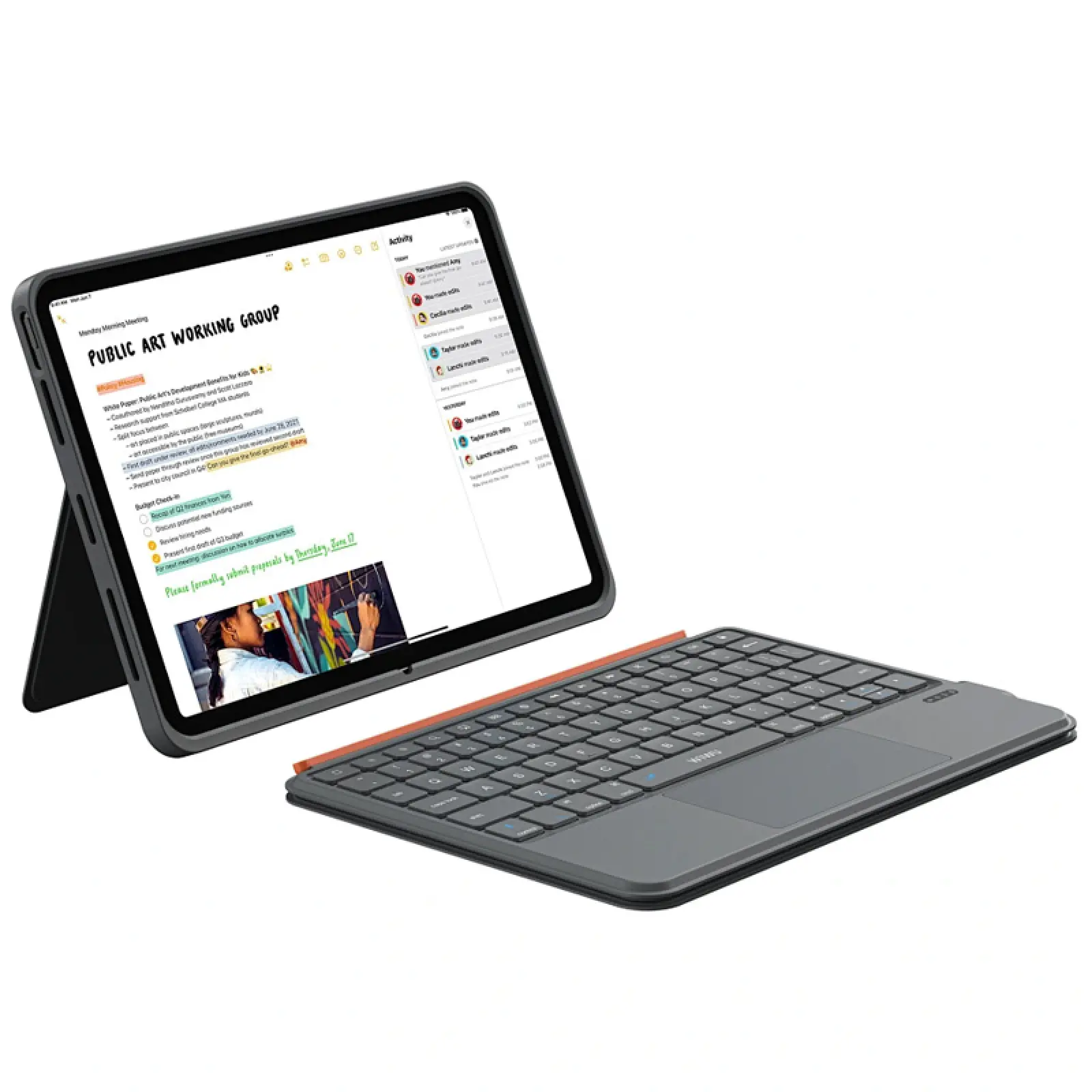 Уценка Чехол-клавиатура WIWU MK-005 3 in 1 for iPad Pro 11" (2024), Вскрытая упаковка / Grey 1, купить оптом с доставкой