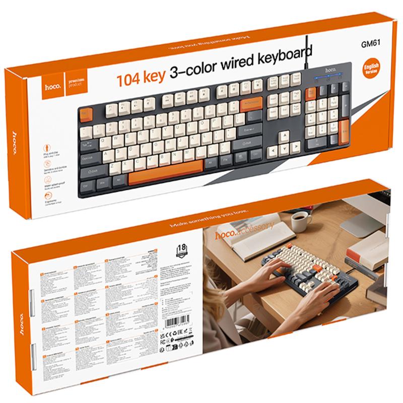 Клавиатура проводная Hoco GM61 Murphy на картинке №2