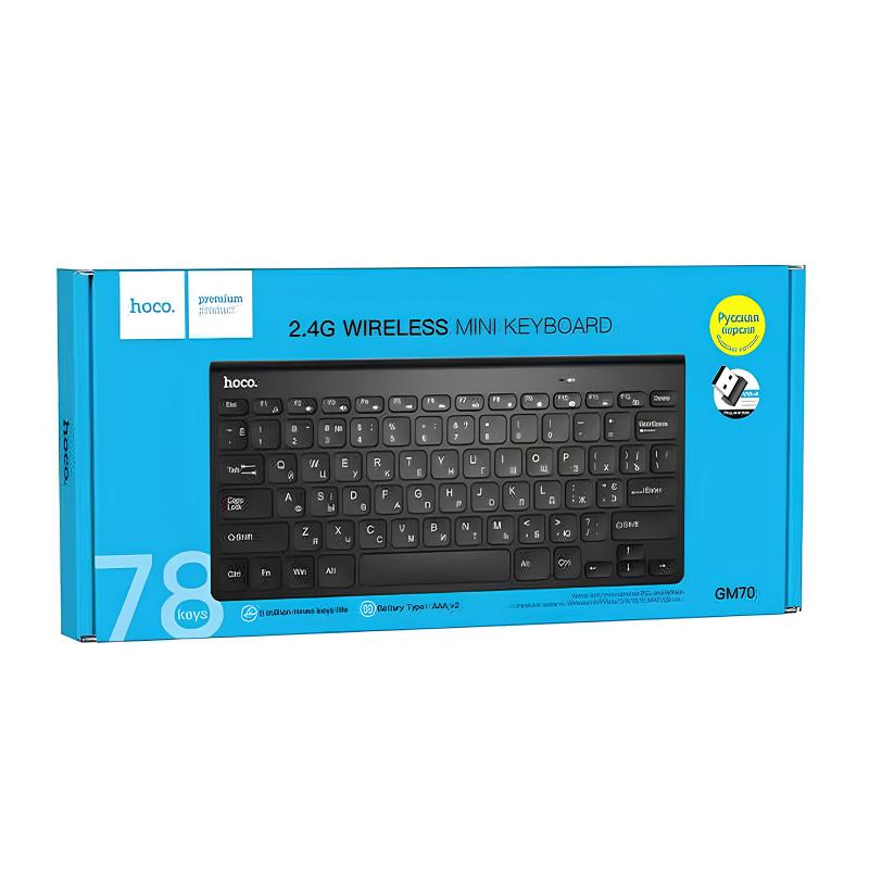 Бездротова клавіатура Hoco GM70 Dragon mini 2.4G на малюнкі №2