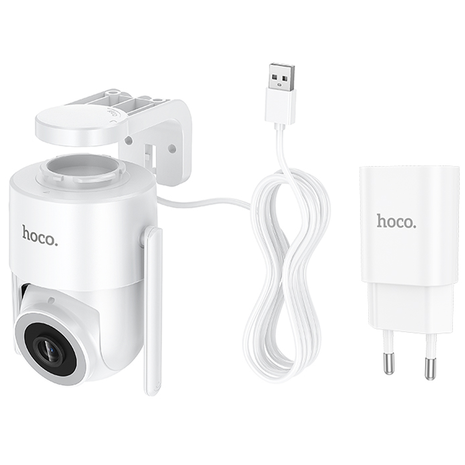 Камера видеонаблюдения Hoco D10 Outdoor PTZ HD, White 5, купить оптом с доставкой