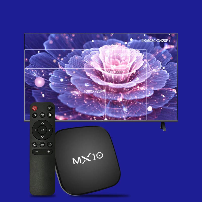 Медіаплеєр 4К Smart Android TV Box MX10 Ultra HD 4K WiFi 2.4GHz для TV приставки | IPTV приставка дивитися фото №6