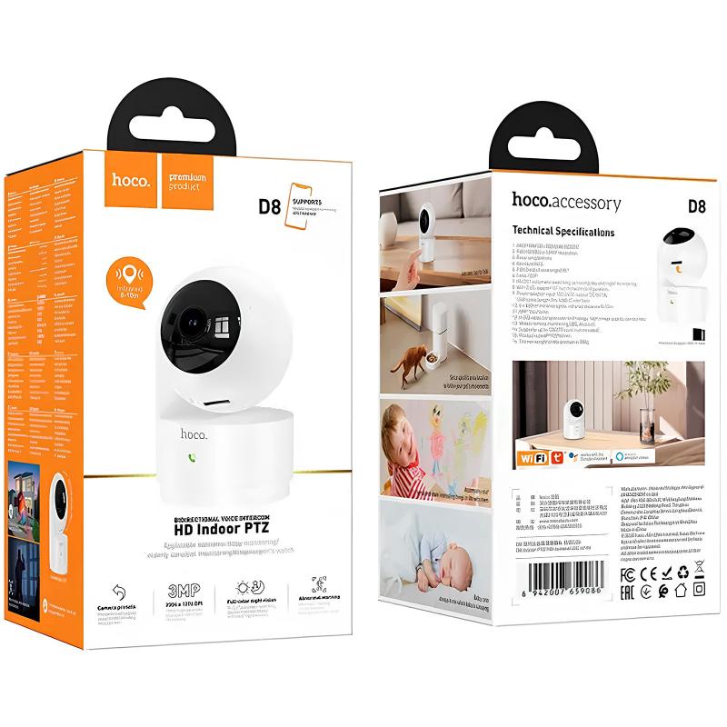 Камера відеоспостереження Hoco D8 indoor PTZ HD на малюнкі №5