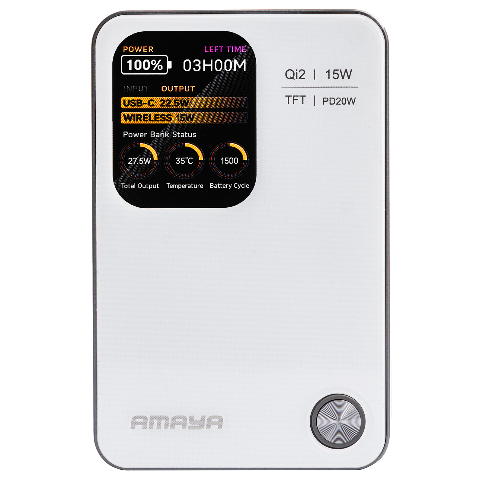 Уценка Портативное ЗУ Power Bank Amaya W053C PD20W с БЗУ 5000 mAh, Мятая упаковка / White 2, купить оптом с доставкой