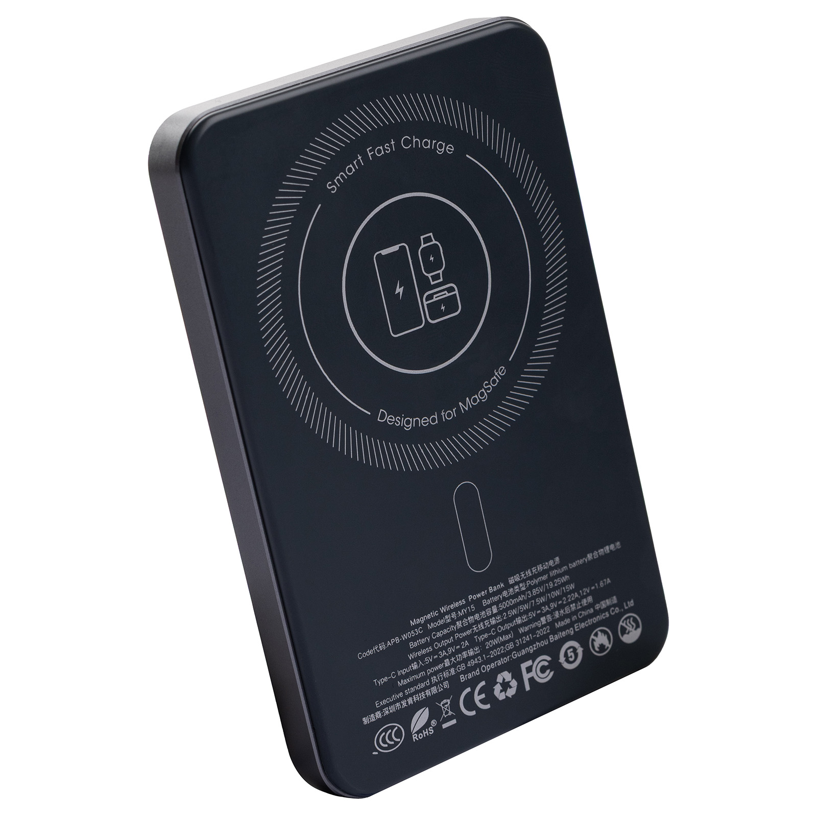Уценка Портативное ЗУ Power Bank Amaya W053C PD20W с БЗУ 5000 mAh, Мятая упаковка / White 3, купить оптом с доставкой