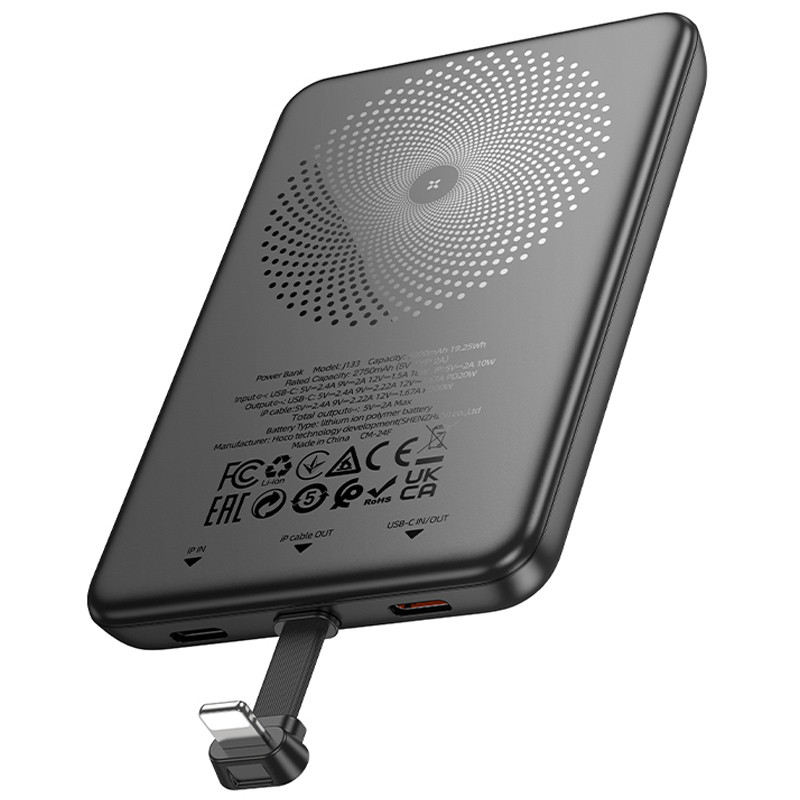 Портативний ЗП Power Bank Hoco J133 Triumph PD20W з БЗП + Lightning 5000 mAh на малюнкі №4