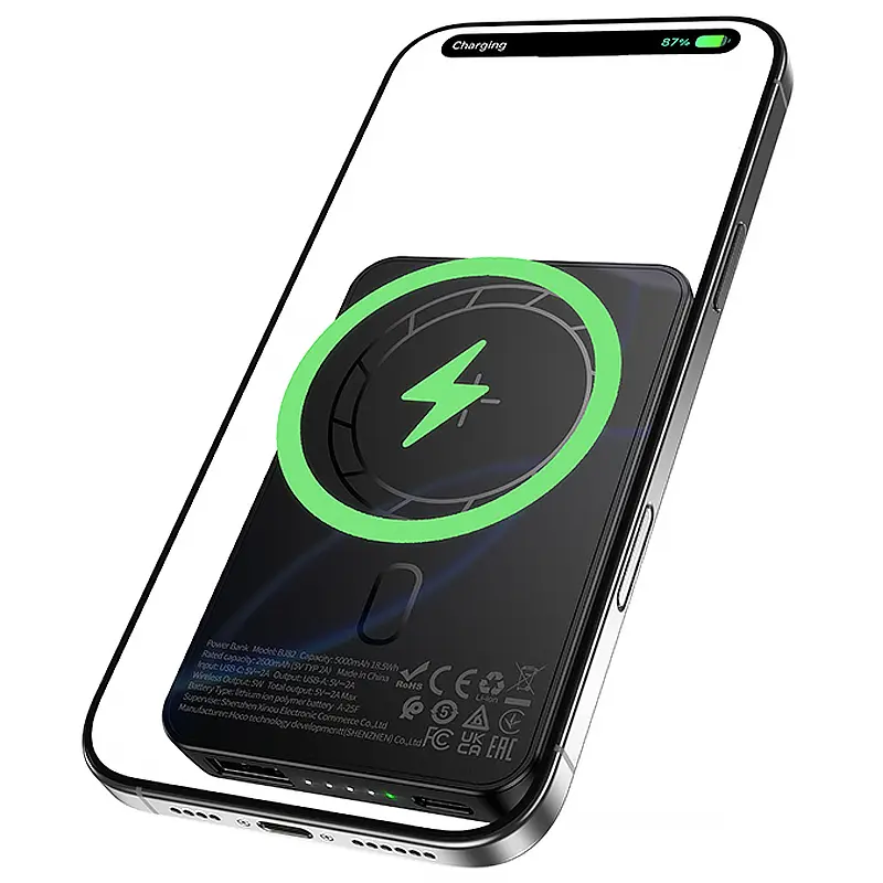 Портативное ЗУ Power Bank Borofone BJ82 Dawn 20W с БЗУ 5000 mAh, Black 1, купить оптом с доставкой
