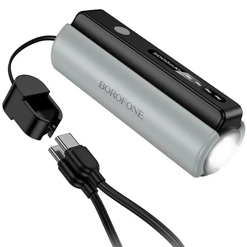 Портативное ЗУ Power Bank Borofone BJ87 Star flashlight with cable 5000 mAh, купить оптом с доставкой