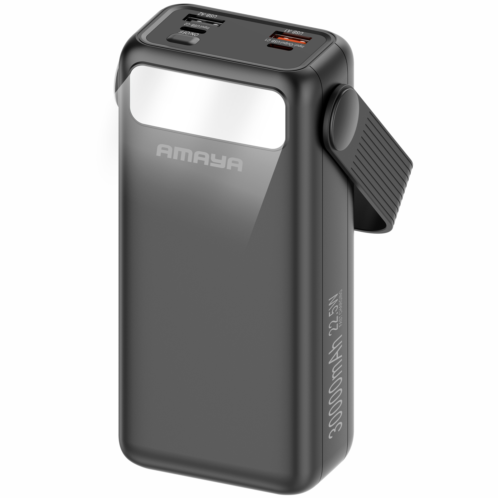 Портативное ЗУ Power Bank Amaya APB-30 22.5W flashlight with cable 30000 mAh, купить оптом с доставкой
