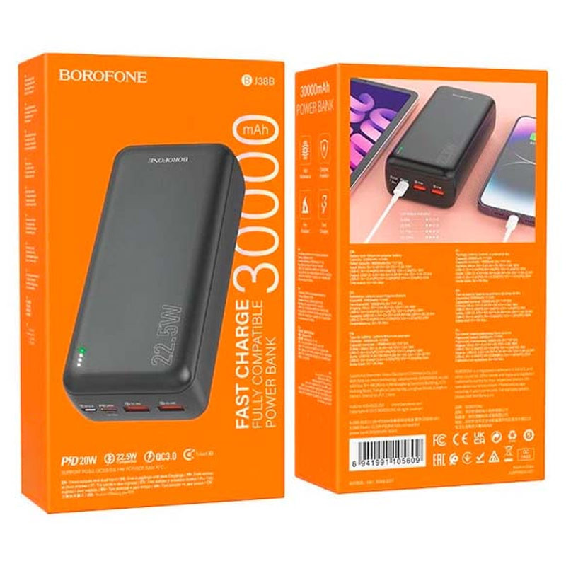 Портативний ЗП Power Bank BOROFONE BJ38B 22.5W+PD20W 30000 mAh на малюнкі №5