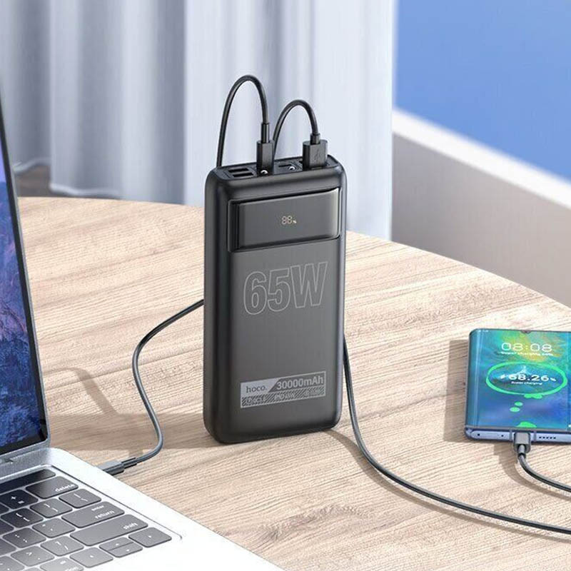 Портативний ЗП Power Bank Hoco DB81 Apollo PD65W 30000 mAh на малюнкі №7