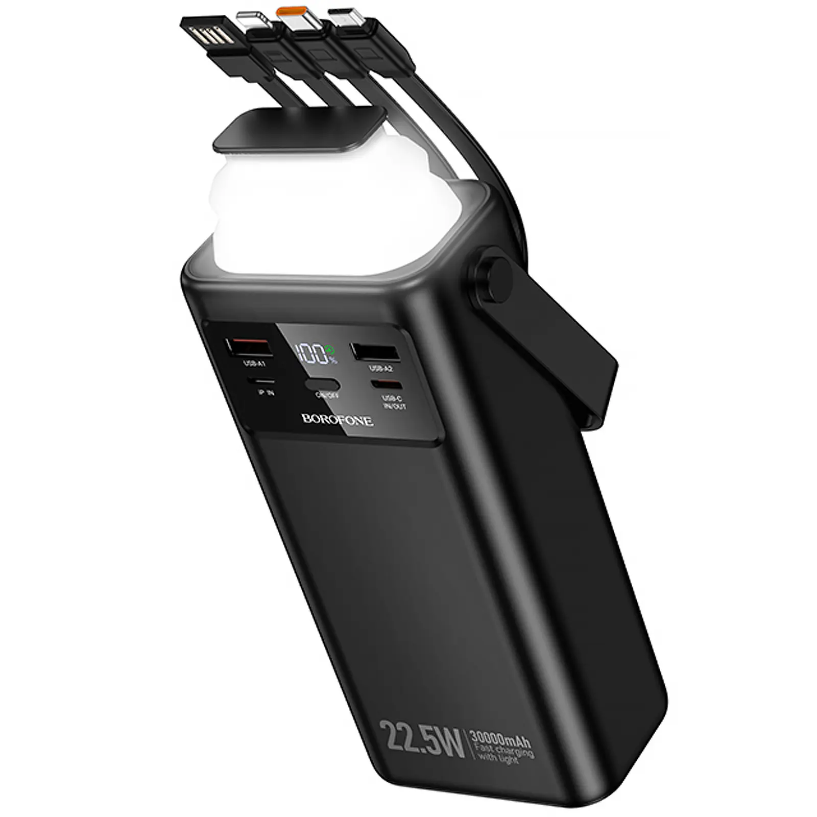 Портативний ЗП Power Bank Borofone BJ65 High 22.5W+PD20W with cable 30000 mAh, купити оптом з доставкою