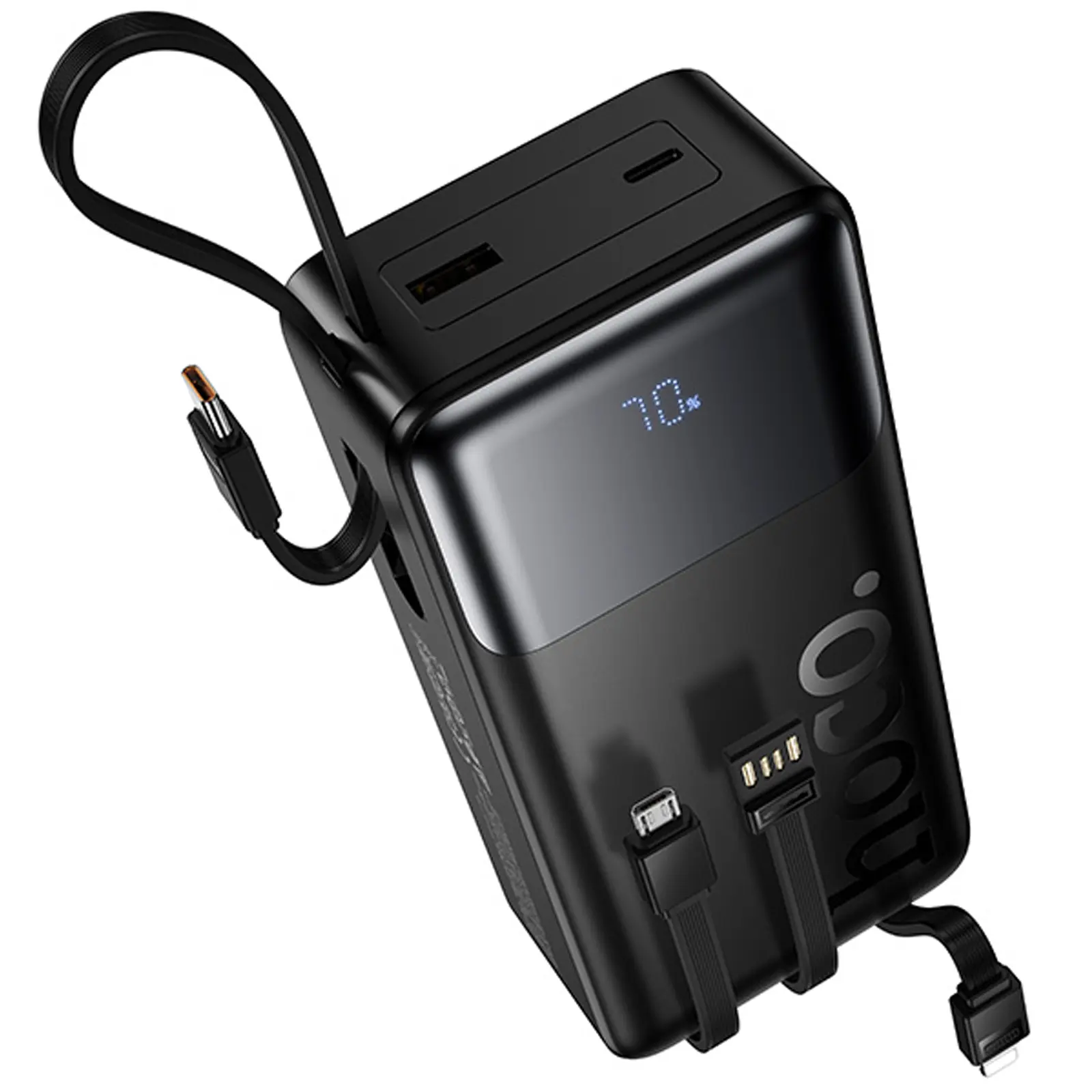Портативное ЗУ Power Bank Hoco J156B Founder 22.5W+PD20W with four cables 30000 mAh, Black 2, купить оптом с доставкой