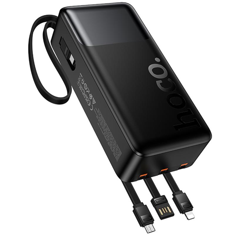 Портативний ЗП Power Bank Hoco J156B Founder 22.5W+PD20W with four cables 30000 mAh на малюнкі №4