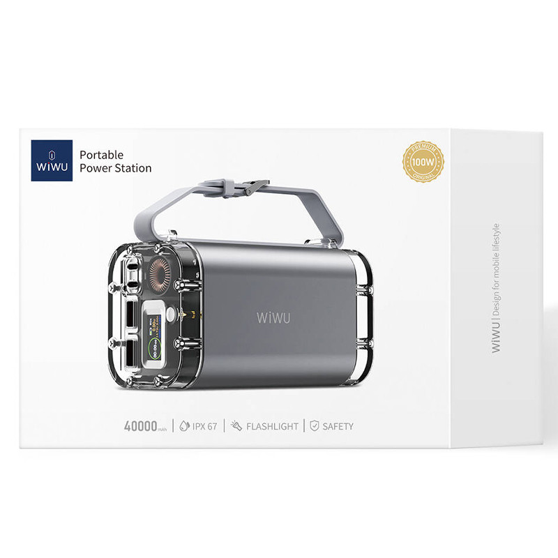 Портативное ЗУ Power Station WIWU Wi-P003 40000 mAh смотреть фото №2