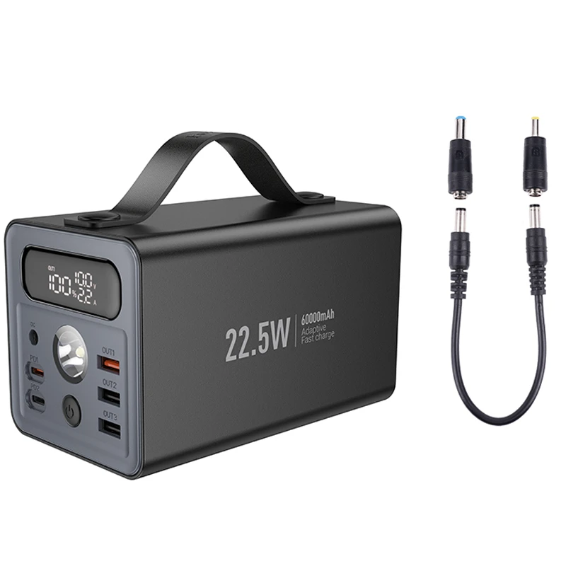 Портативний ЗП Power Bank Hoco J138 22.5W+PD20W+DC12V 60000 mAh, Black 3, купити оптом з доставкою