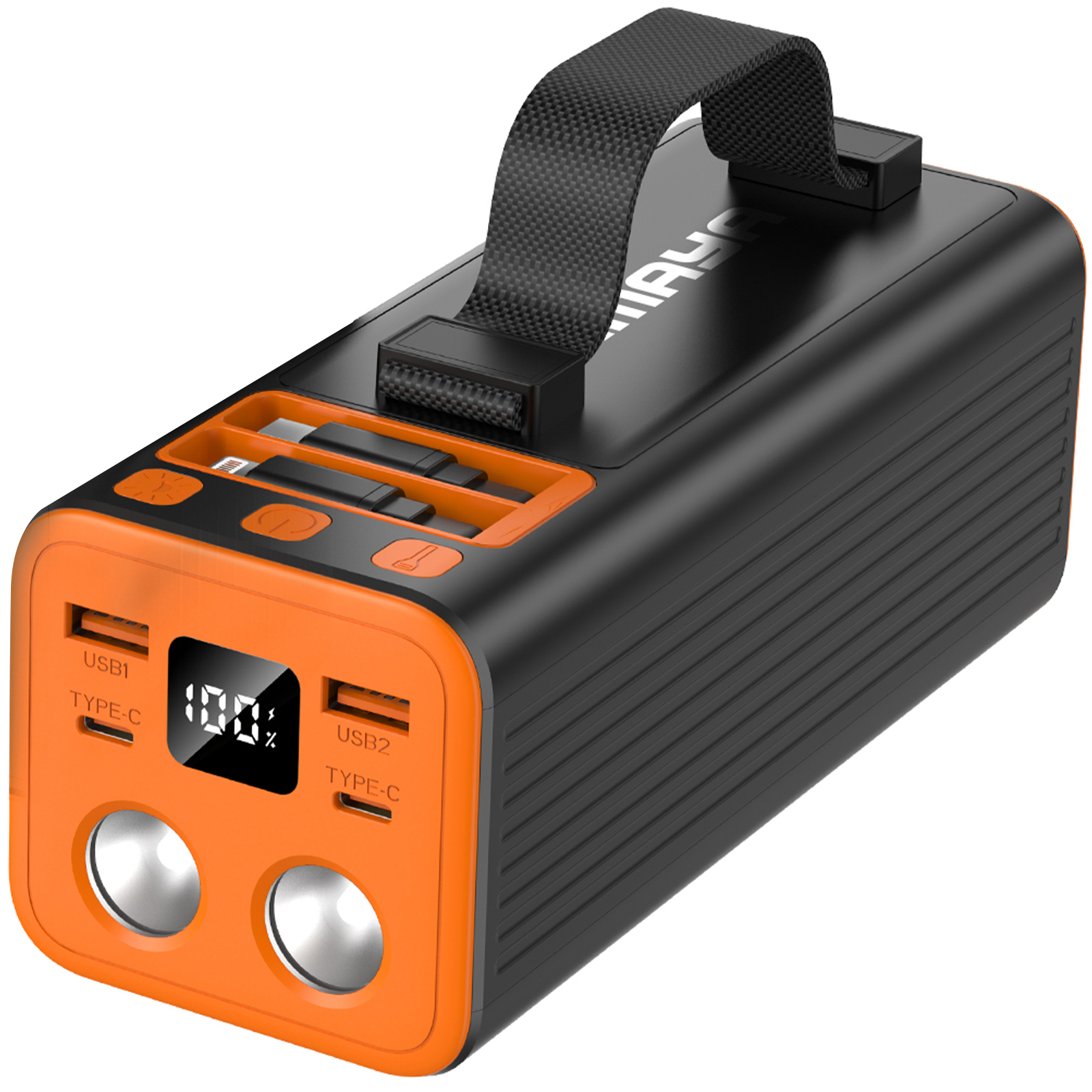 Портативное ЗУ Power Bank Amaya F500L PD22.5W flashlight with cable 50000 mAh, Black, купить оптом с доставкой