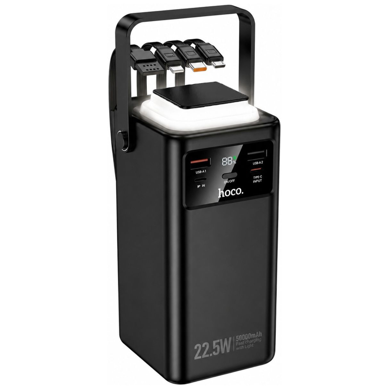 Портативное ЗУ Power Bank Hoco EJ65A High 22.5W+PD20W with cable 50000 mAh, купить оптом с доставкой