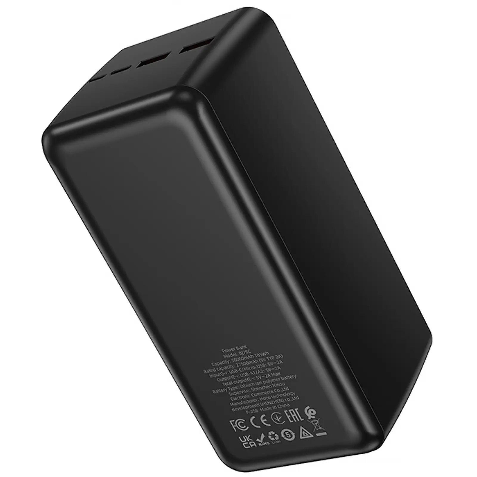 Портативное ЗУ Power Bank Borofone BJ80C Clever 22.5W+PD20W 50000 mAh, Black 2, купить оптом с доставкой