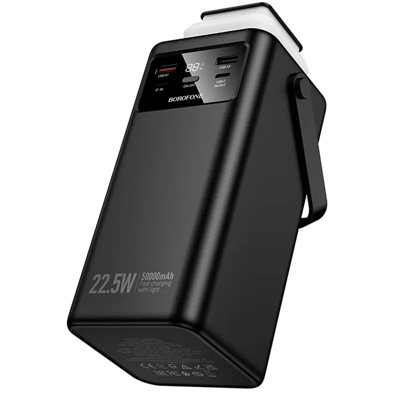 Портативное ЗУ Power Bank Borofone BJ65A High 22.5W+PD20W with cable 50000 mAh, Black 5, купить оптом с доставкой