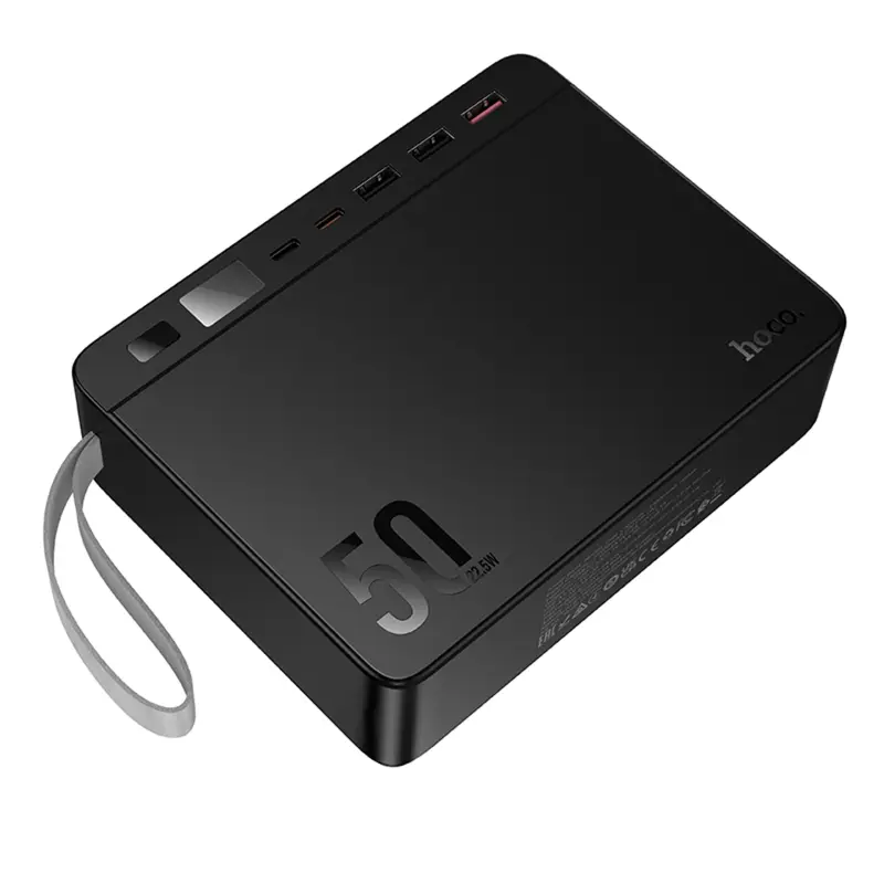 Портативное ЗУ Power Bank Hoco J166 Carretera 22.5W+PD20W+lighting 50000 mAh, Black 3, купить оптом с доставкой