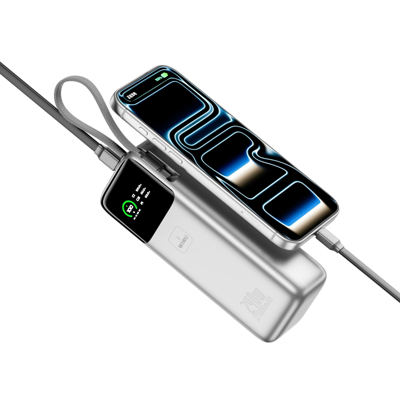 Портативний ЗП Power Bank WIWU PM501 Power Mega PD67W with cable 15000 mAh на малюнкі №3
