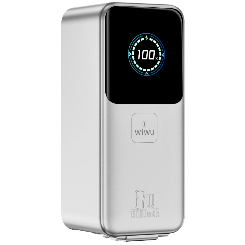 Портативний ЗП Power Bank WIWU PM501 Power Mega PD67W with cable 15000 mAh на малюнкі №4