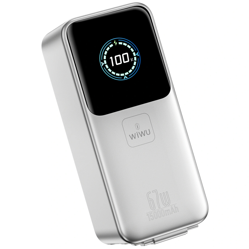 Портативний ЗП Power Bank WIWU PM501 Power Mega PD67W with cable 15000 mAh на малюнкі №5