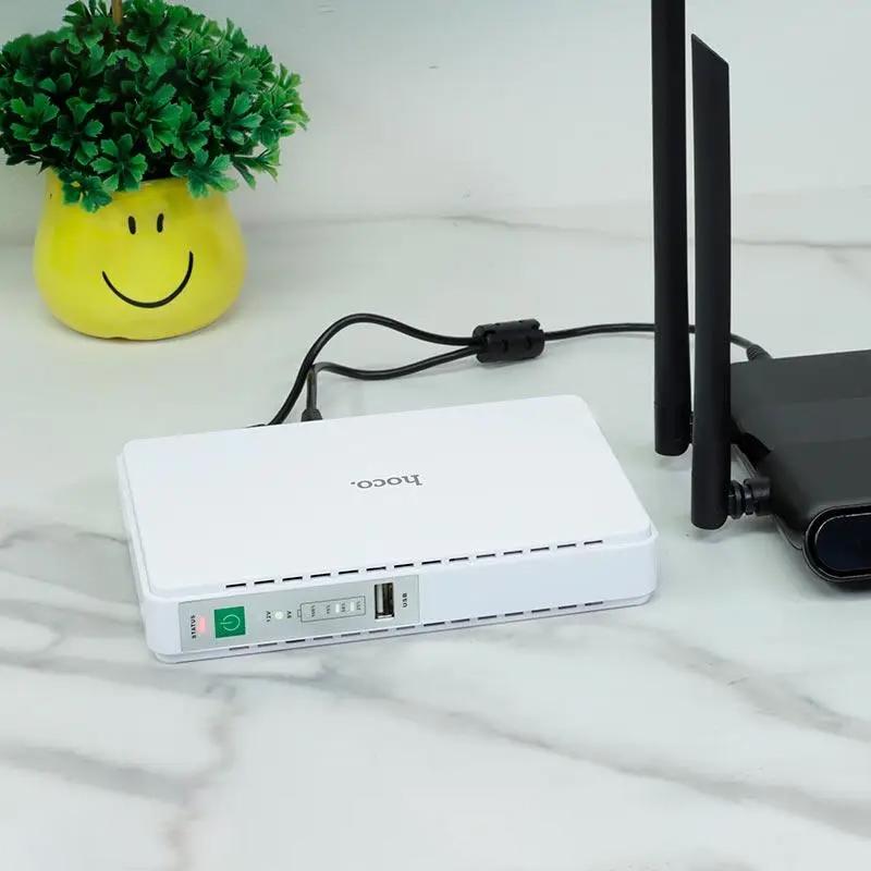 Источник бесперебойного питания Hoco DB25 Plus Smart Mini UPS для роутеров 5V/9V/12V 10000 mAh на картинке №4