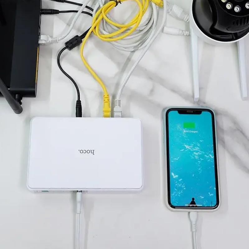 Источник бесперебойного питания Hoco DB25 Plus Smart Mini UPS для роутеров 5V/9V/12V 10000 mAh на картинке №5