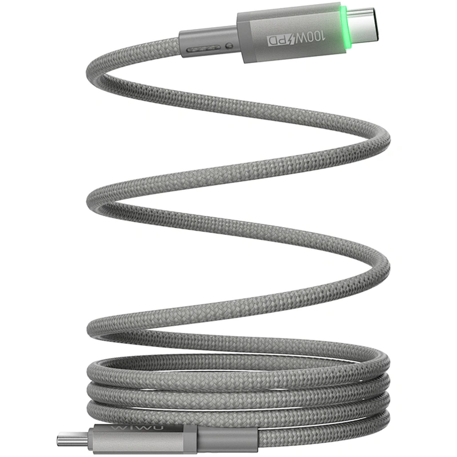 Дата кабель WIWU C084 Maglink Type-C to Type-C 100W (1m), Grey 1, купить оптом с доставкой
