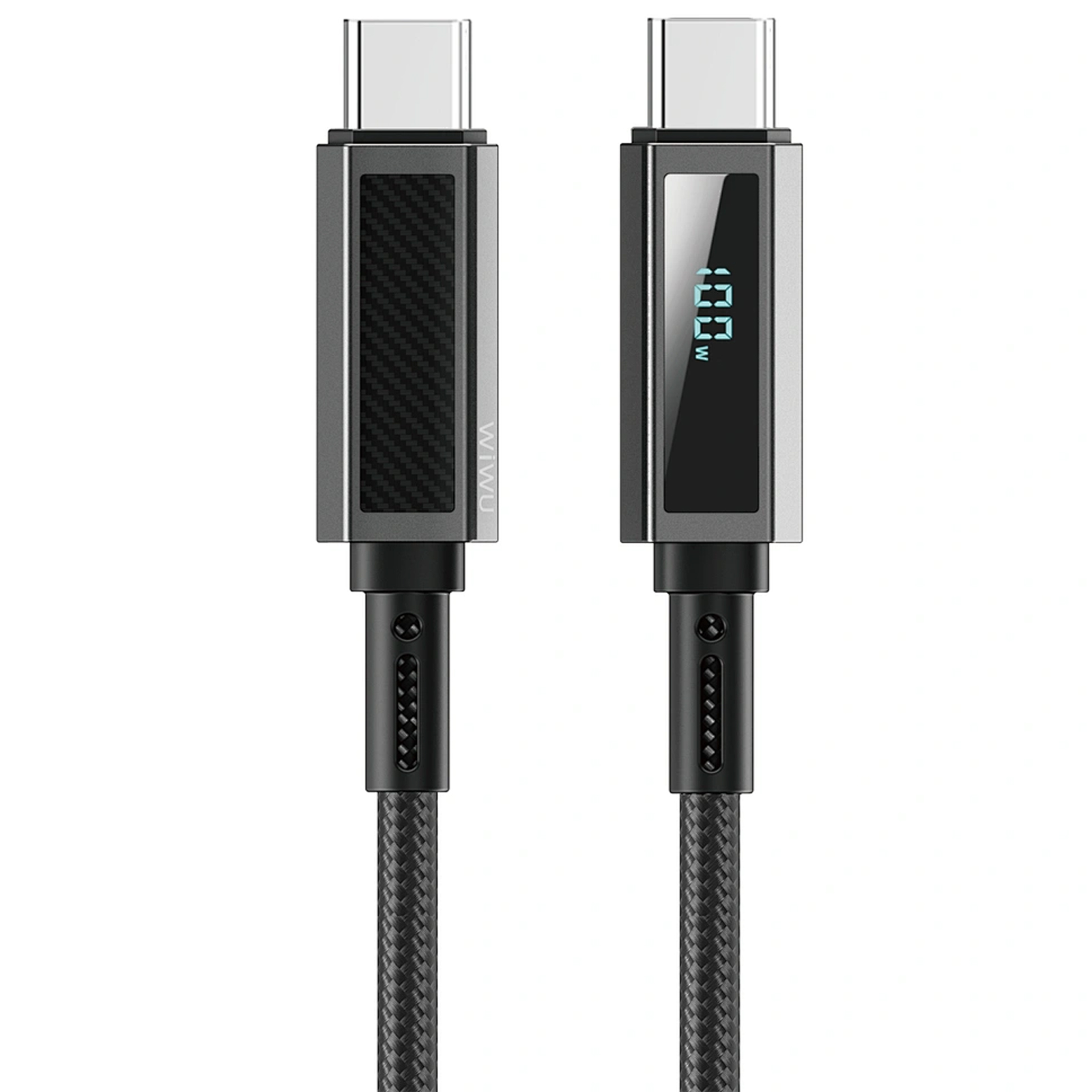 Дата кабель WIWU C079 Warriors Type-C to Type-C 100W (1.2m), Black 1, купить оптом с доставкой
