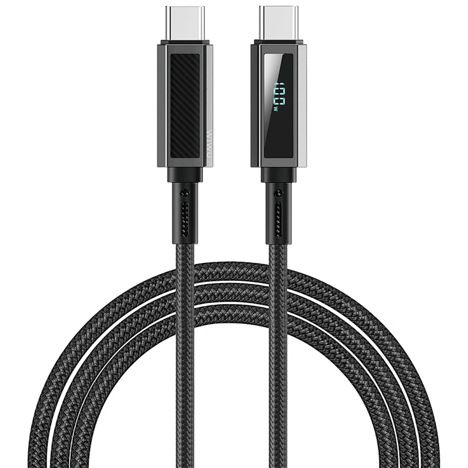 Дата кабель WIWU C079 Warriors Type-C to Type-C 100W (1.2m), Black 2, купить оптом с доставкой