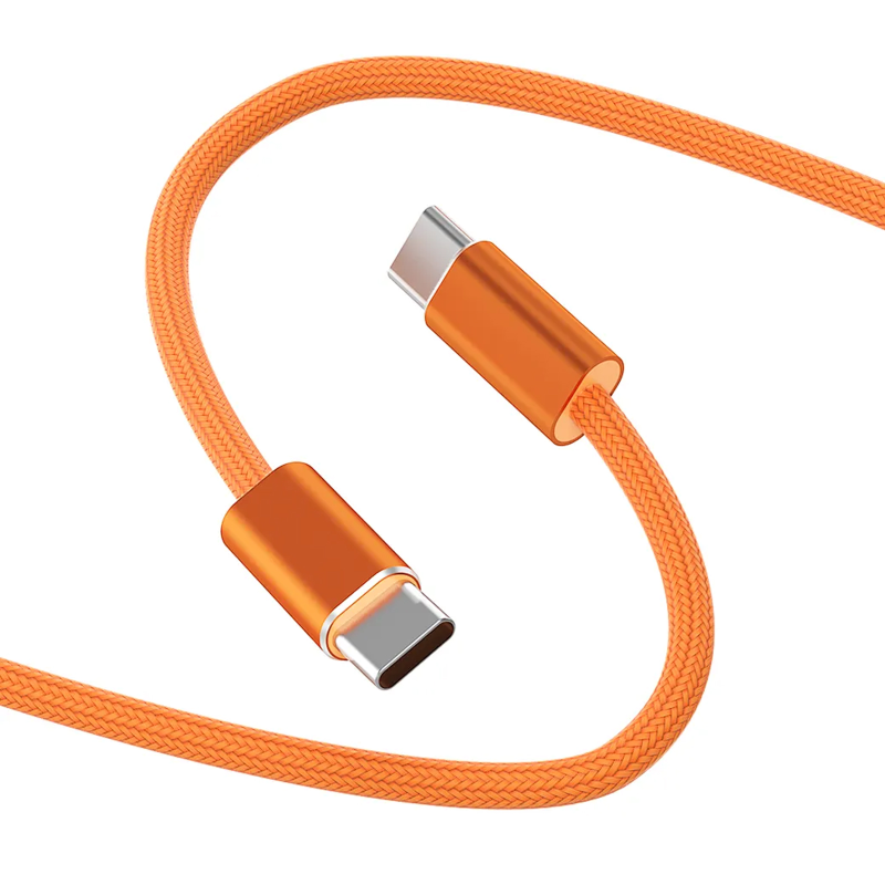 Дата кабель WIWU C101 Essen Type-C to Type-C 240W (1.5m), Orange 2, купити оптом з доставкою