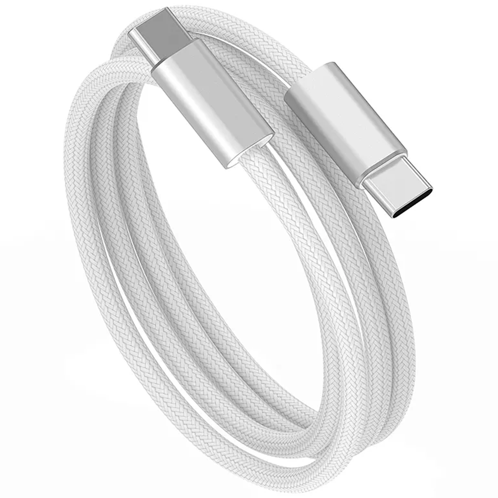 Дата кабель WIWU C101 Essen Type-C to Type-C 240W (1.5m), White 3, купити оптом з доставкою