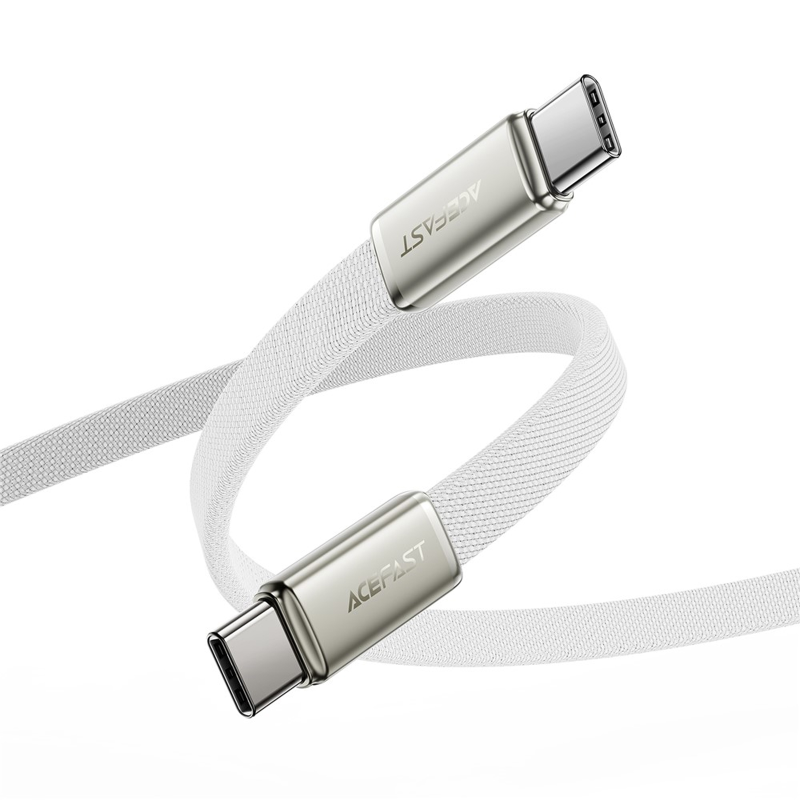 Дата кабель Acefast C24-03 Type-C to Type-C 60W (1.2m), White 2, купить оптом с доставкой