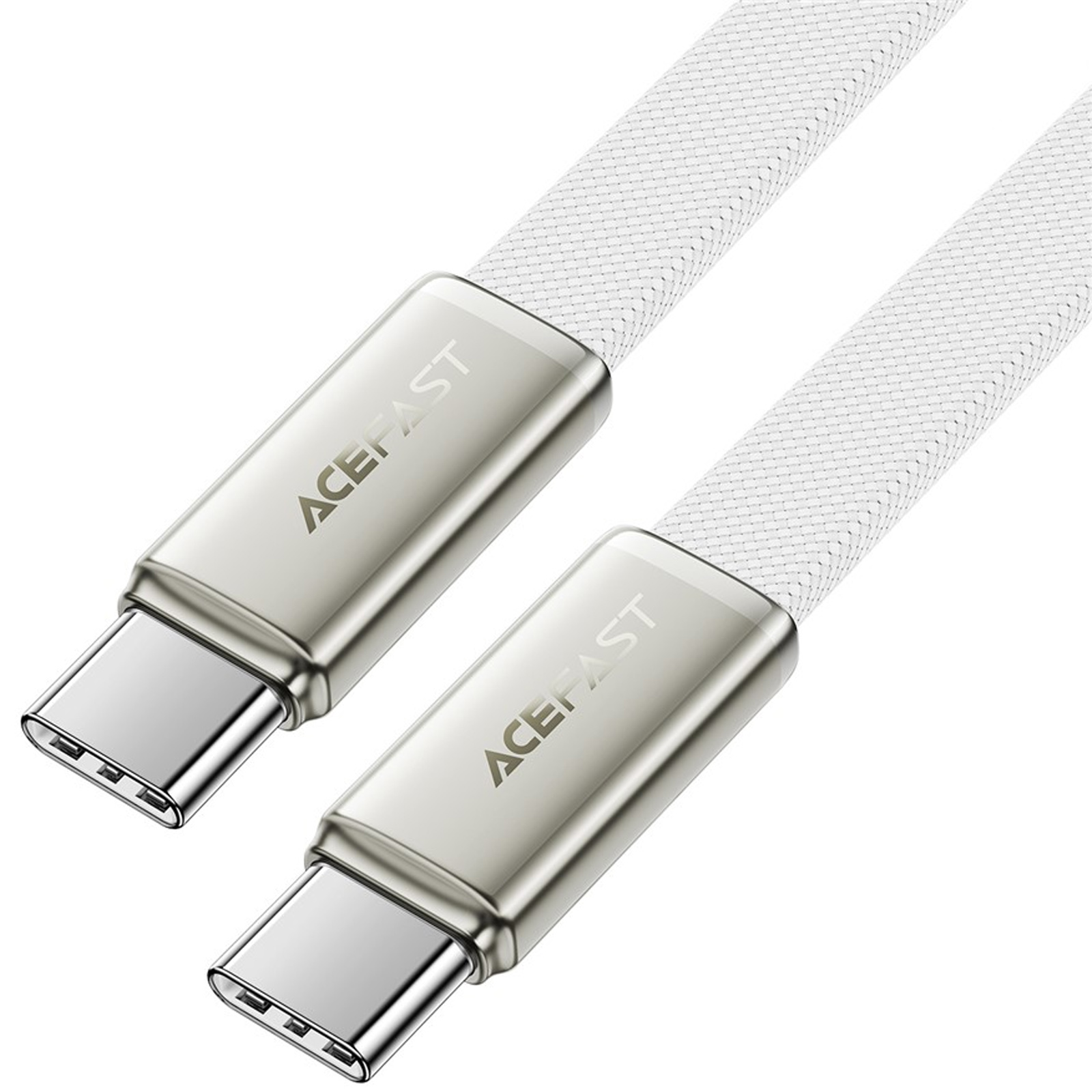 Дата кабель Acefast C24-03 Type-C to Type-C 60W (1.2m), White 3, купить оптом с доставкой